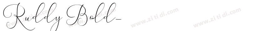 Ruddy Bold字体转换